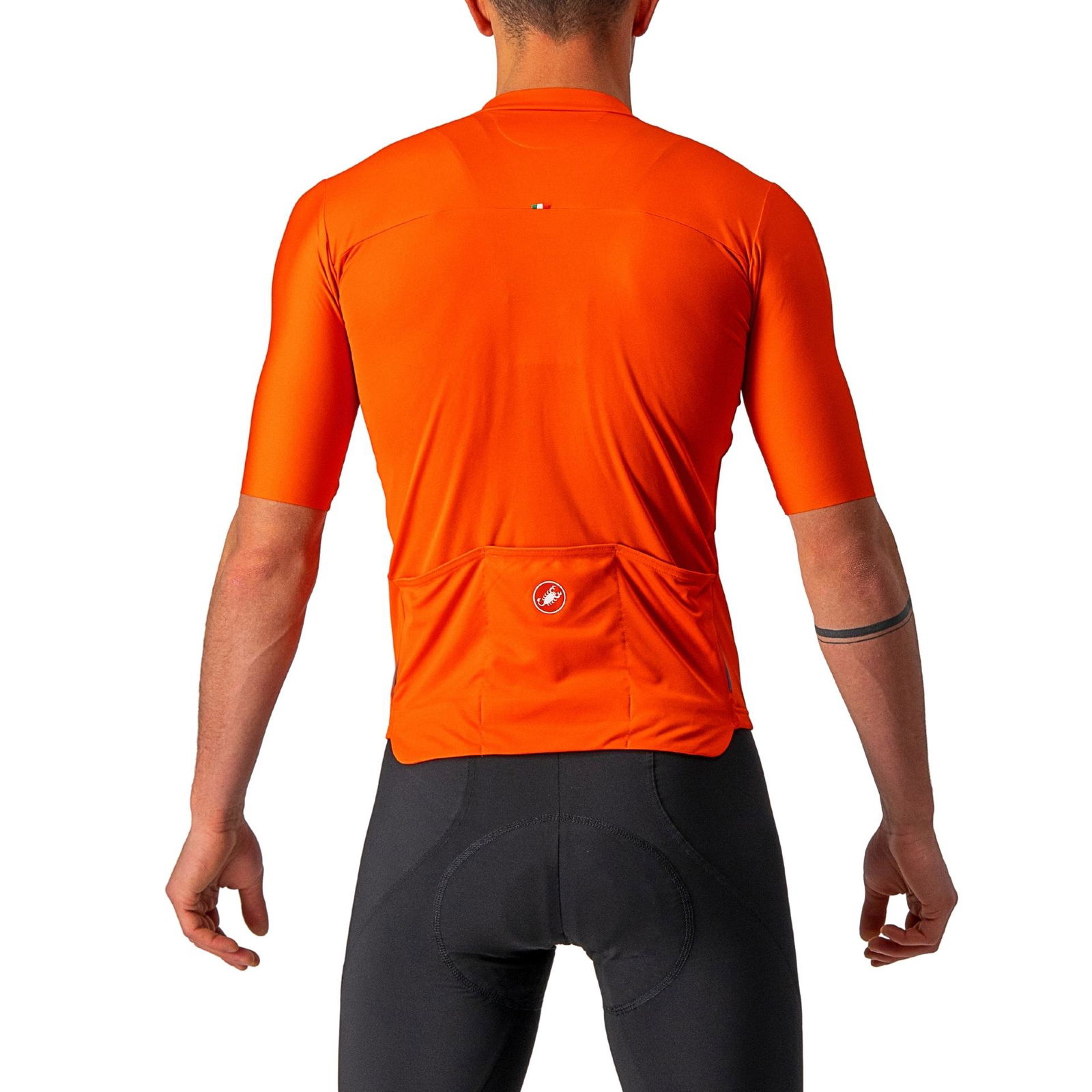 Castelli Prologo 7 Kurzarm-radtrikot, Fiery red / light black / ivory