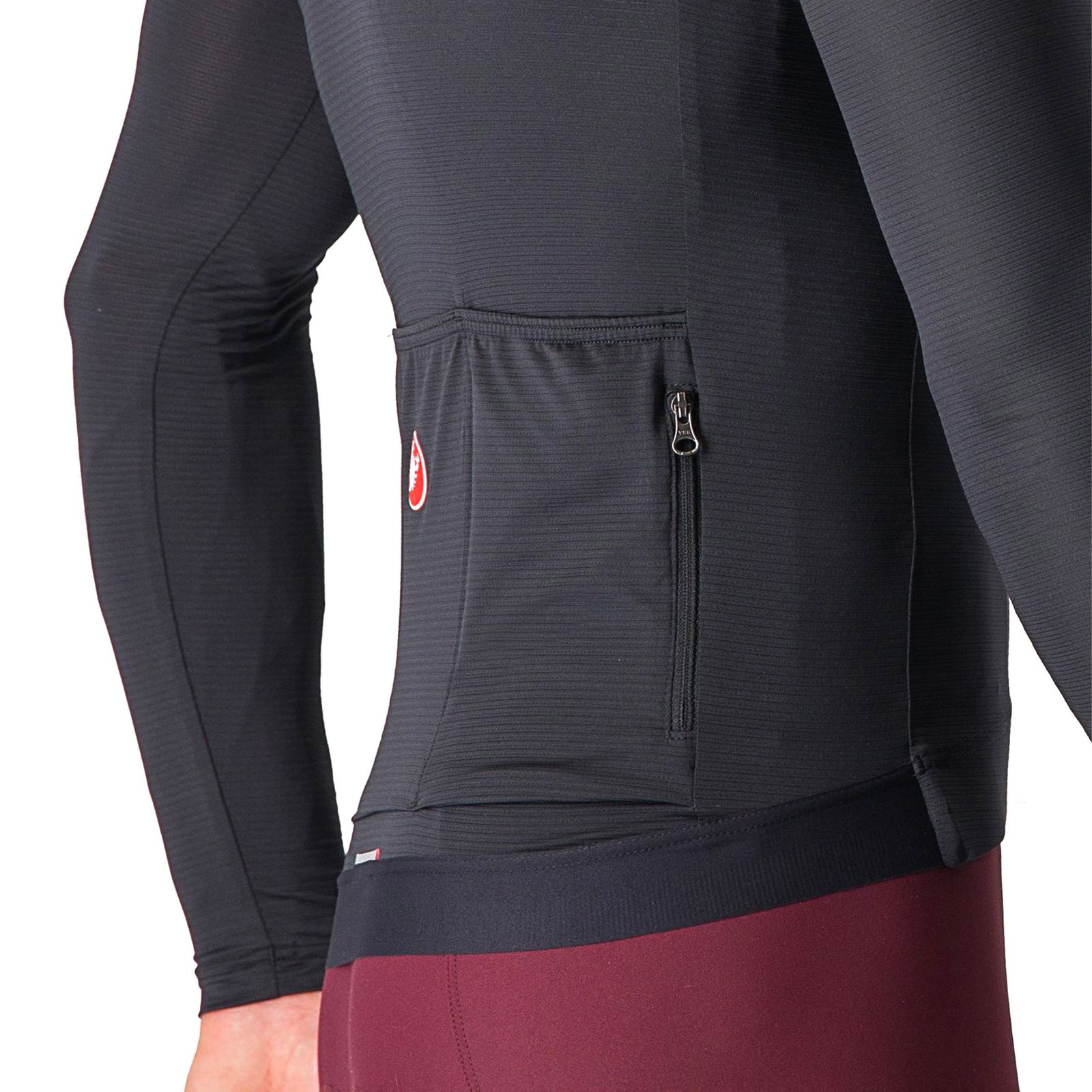 Castelli Espresso Langarm-trikot, Light black / dark gray, XL