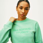 Pas Normal Studios Off-Race Logo Sweatshirt - light emerald, #10