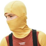 Pas Normal Studios Men's Thermal Hooded Windproof Baselayer - camel / maroon, #6